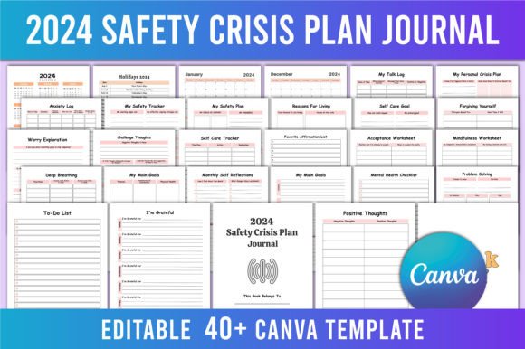 Editable 2024 Safety Crisis Plan Journal