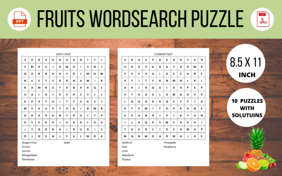 Fruits Wordsearch Puzzle: A Strategic Resource for Publishers, Educators, and Content Creators
