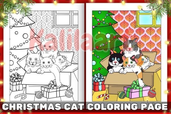 How a Single Christmas Cat Coloring Page 02 Reflects the New Creative Economy